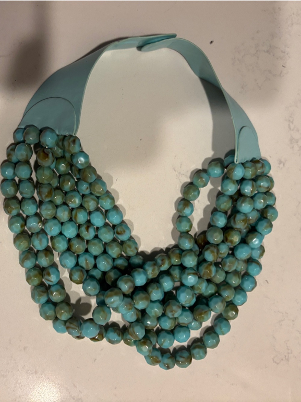 Turquoise Beaded Statement necklace